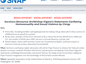 Abuse Survivors Speak Out: Viganò "Just Fanatic Blames Gays" More What Viganò's Attack Really About