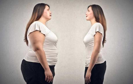Obese vs thin woman