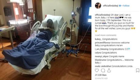 Billionaire Blogger, Linda Ikeji Gives Birth To Bouncing Baby Boy In Atlanta (Photos)