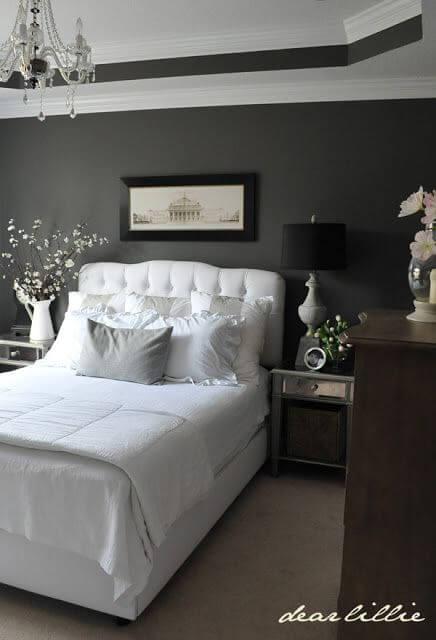 9. Dark Grey Painted in Master Bedroom Ideas - Harptimes.com
