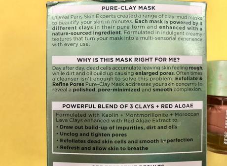 L’Oreal Pure Clay Mask Exfoliate and Refine Pores Review| Shrinks the pores L’Oreal Clay Mask Exfoliate and Refine Pores