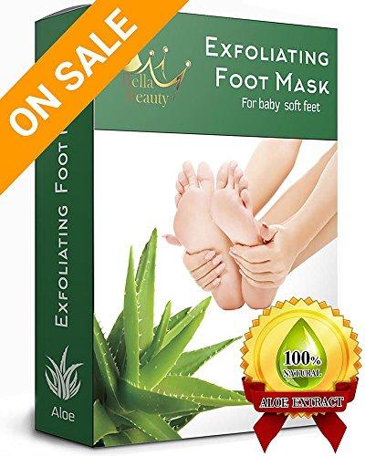 Exfoliating Foot Peel Mask for Smooth Soft Touch Feet - 2 Pairs per Box - Peeling away Calluses and Dead Skin Remover. Repair Rough Heels 2 packs - Foot Peel Gel Socks Booties - Natural Aloe Extract