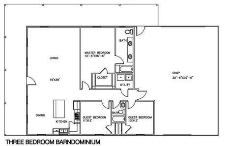 Barndominium Floor Plans - 2. A Barndominium with A Shop