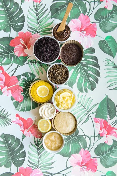 Cake Inspired Homemade Sugar Scrubs // www.WithTheGrains.com