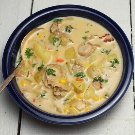 Smoked Salmon Chowder #FishFridayFoodies Smoked Salmon Chowder #FishFridayFoodies