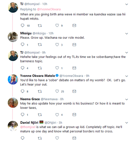 “You are barren” Yvonne Okwara responds after a tweep questions her fertility “You are barren” Yvonne Okwara responds after a tweep questions her fertility