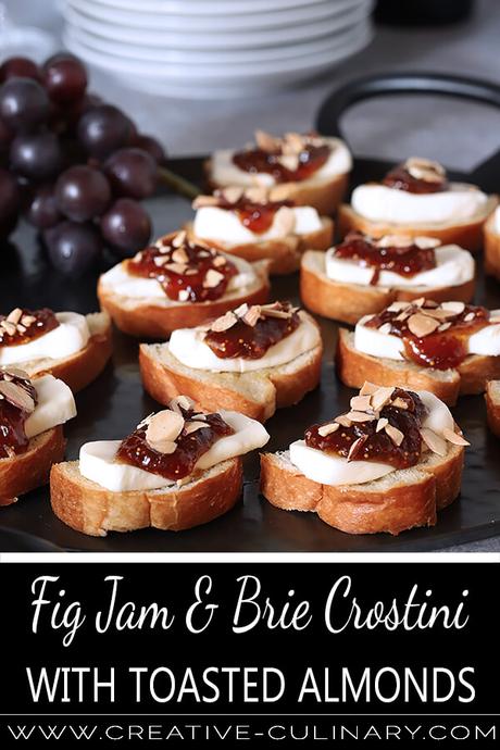 Fig Jam and Brie Crostini Appetizer