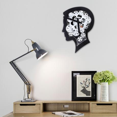 Brain gear modern designer clock