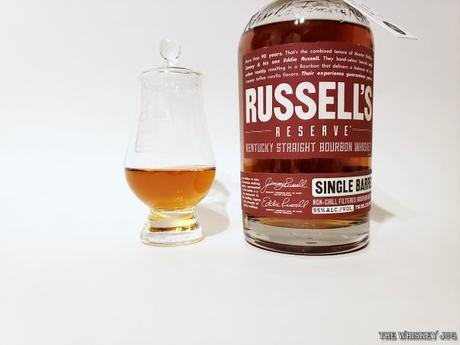 Russell's Reserve Single Barrel Bourbon 376 is a single cask of Wild Turkey aged for at least 10 years. This was bottled for K&L