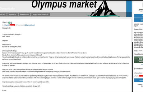 Olympus market darknet