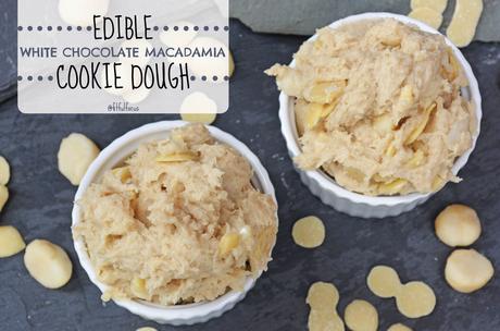 Edible White Chocolate Macadamia Cookie Dough (gluten free, vegan)