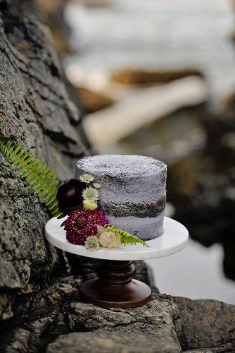 beach styled shoot wedding rustic naked cake with flowers alexi