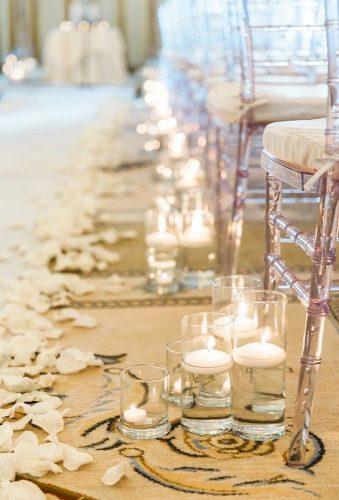diy wedding decorations candle in aisle Nicole Clarey Photo