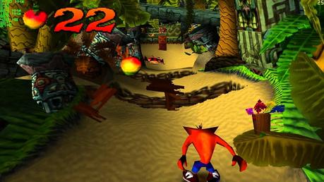 Crash Bandicoot gameplay on PlayStation 1