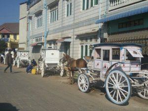 Horse carts in Pyin Oo Lwin