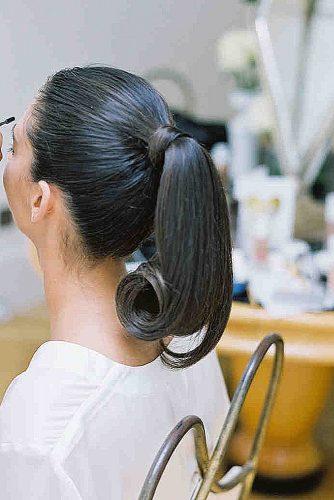 wedding hairstyles for long hair long wavy ponytail