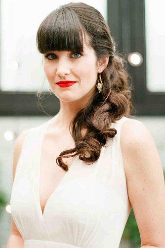 wedding hairstyles for long hair wavy ponytail