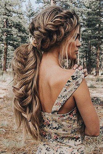 wedding hairstyles for long hair brided ponytail
