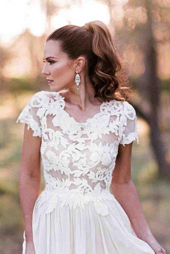 wedding hairstyles for long hair high curly ponytail