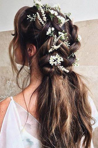 wedding hairstyles for long hair brided hairstyle brunette