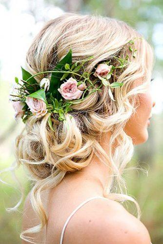 Wedding Hairstyles For Long Hair - Bridal Braids With Flower Crowns