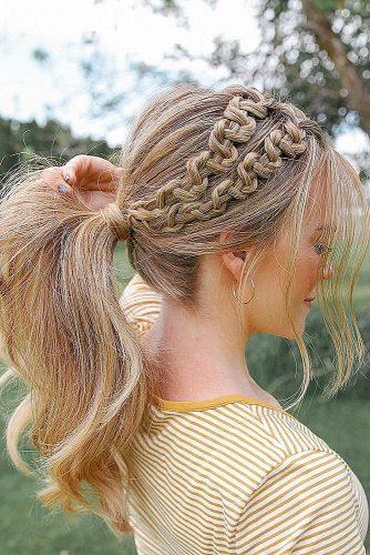 wedding hairstyles for long hair high ponytail with braided