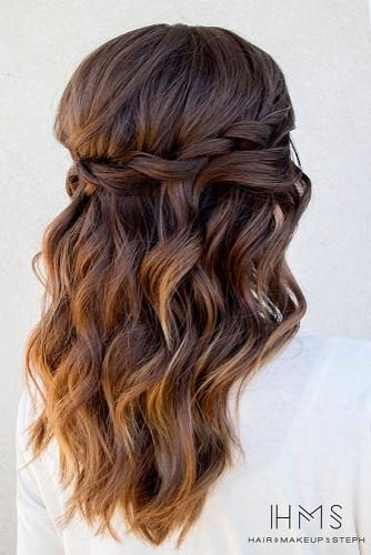 Wedding Hairstyles For Long Hair - Waterfall Braids