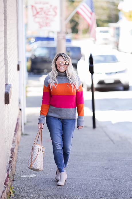 Neon colorblock sweater