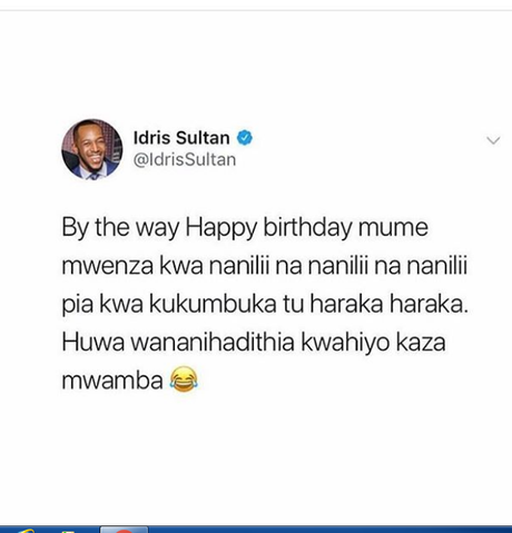 “Happy birthday mume mwenzangu” Idris Sultan reminds Diamond how they share women on his birthday message to him