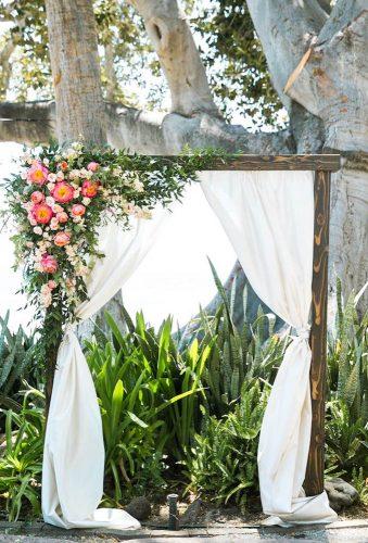 destination weddings decorations white flower arch Jasmine Lee Photography