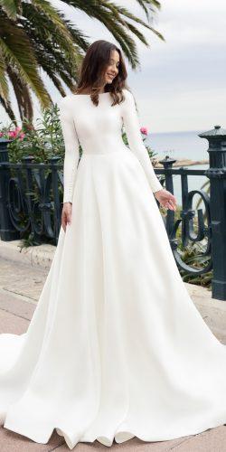tina valerdi wedding dresses trendy simple long sleeves jewel neck teresa3