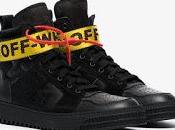 Black: Off-White Black Industrial Hi-Top Leather Trainers