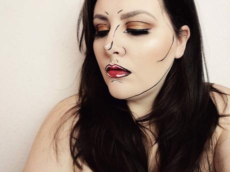 Pop Art Halloween Makeup - Blogtober