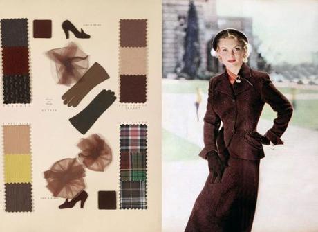 Fall Dresses in 1950 - Brown Tones Fall Dresses in 1950 - Brown Tones