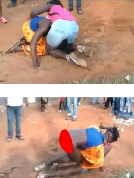 Woman Attacks Rival In Public Over Man, Strips Her N*ked (Photos)