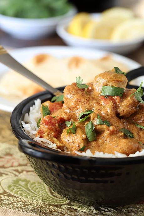 Easy Chicken Curry Served Over Basmati Rice