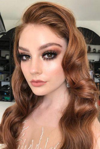 wedding makeup 2019 brown smoky eyes with long lashes isabelle.de.vries