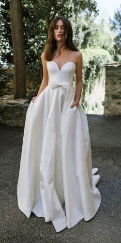  wedding dresses fall 2019 simple a line sweetheart with bow lihi hod