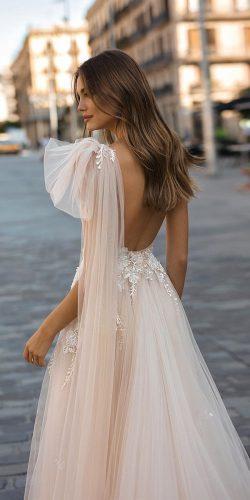  wedding dresses fall 2019 a line low back with bow blush berta