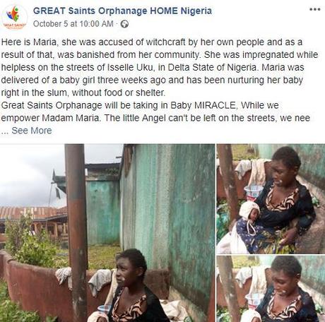 Woman Banished from her Village After been Accused of Witchcraft, Gives Birth on the Road (Photos)