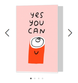 yes you can greetings card fun cute moonpig merchesico illustration