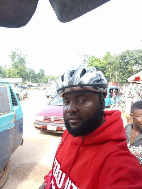 Man Rides Bicycle From Owerri To Abuja To Meet Atiku (See Photos)