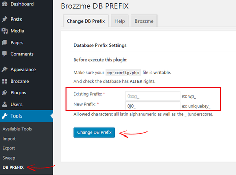 WordPress Security – 24 Tips to Secure Your Website from Hackers (2018) Brozzme DB Prefix