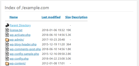 WordPress Security – 24 Tips to Secure Your Website from Hackers (2018) Index Page of a WordPress Site