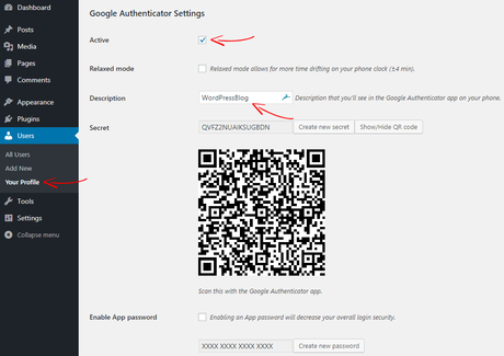 WordPress Security – 24 Tips to Secure Your Website from Hackers (2018) Google Authenticator Settings
