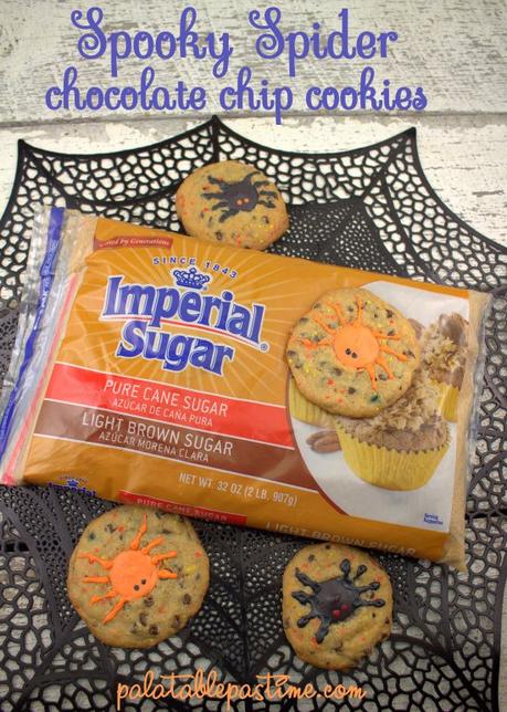 Spooky Spider Chocolate Chip Cookies #Choctoberfest #ad Spooky Spider Chocolate Chip Cookies #Choctoberfest #ad