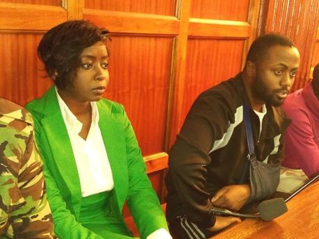 Jacque Maribe looking all composed in court on Monday October 15th. Joseph Irungu is besides her