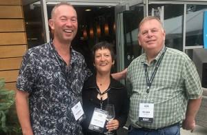 eft to right: Gilles Nicault, director of winemaking and viticulture, Long Shadows Vintners; Marie-Eve Gilla, head winemaker, Valdemar Estates; Mike Januik, private barrel auction host at Novelty Hill-Januik Winery and winemaker, Januik Winery. ©2018 L.M. Archer