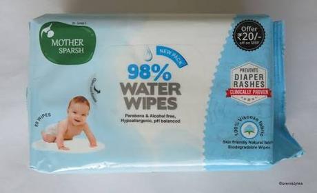 No more worries of rashes with Mother Sparsh Water-based Wipes!