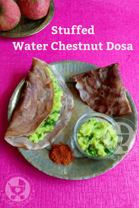 Here's a twist on the traditional Masala Dosa - Stuffed Water Chestnut Dosa, made with the nutritious Singhada Atta and a delicious potato masala!